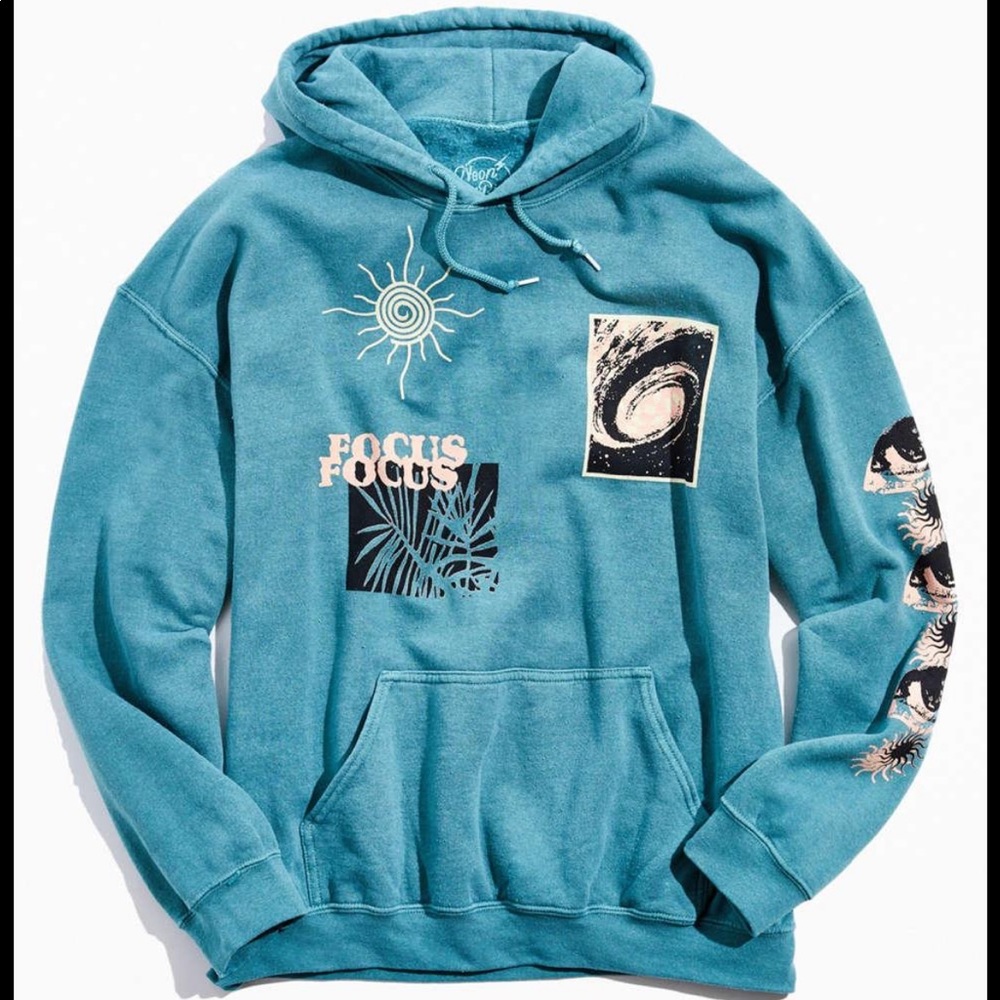 Focus Pigment Dye Hoodie Sweatshirt